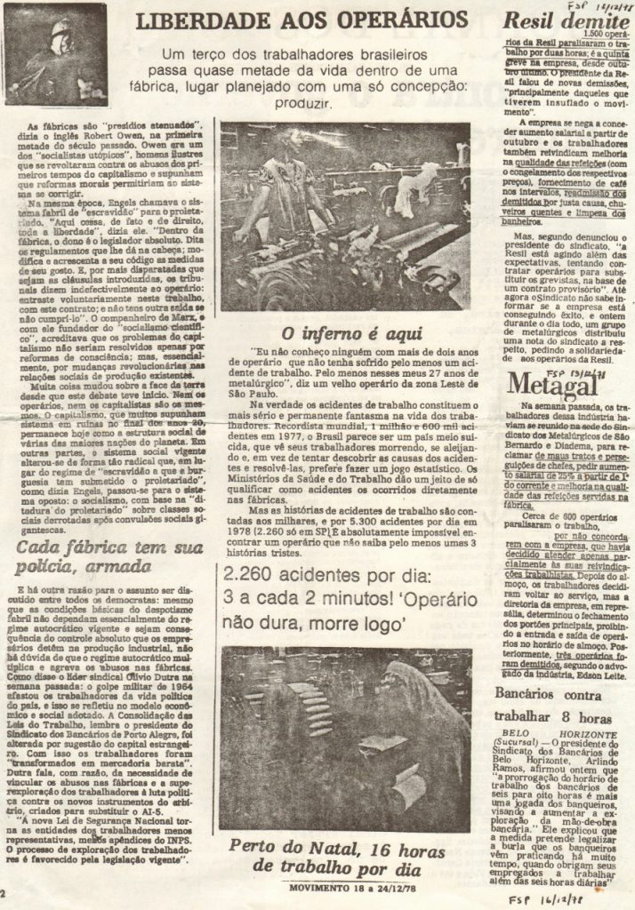 Jornal dos Jornais, distribuído nas fábricas / Foto: Aquivo IIEP